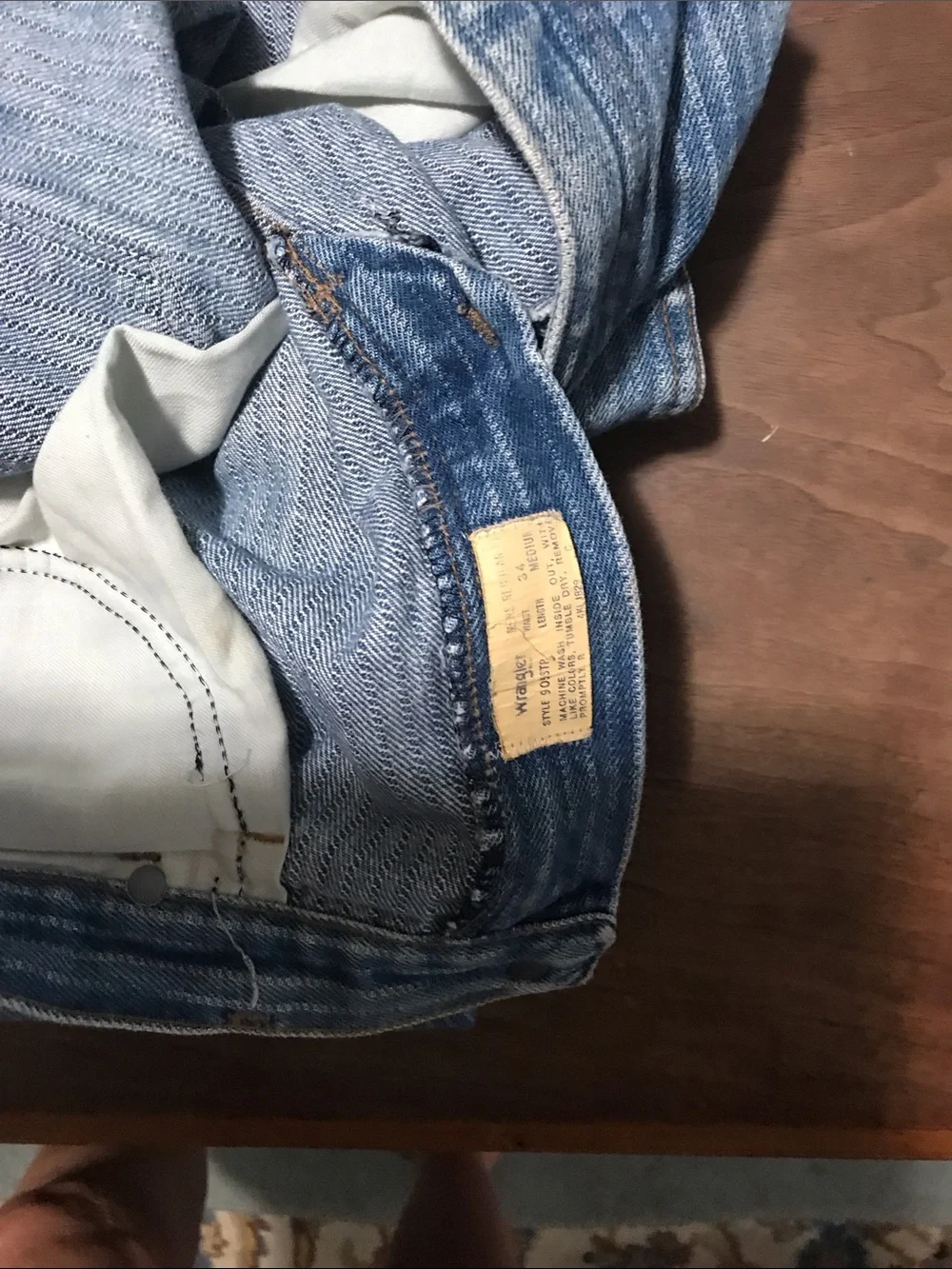 Vintage wrangler stripped jean